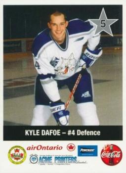 1999-00 Sudbury Wolves (OHL) Police #5 Kyle Dafoe Front