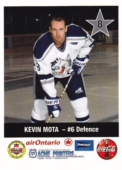1999-00 Sudbury Wolves (OHL) Police #8 Kevin Mota Front