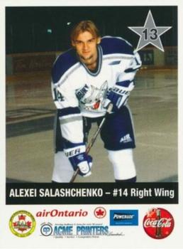 1999-00 Sudbury Wolves (OHL) Police #13 Alexei Salashcenko Front