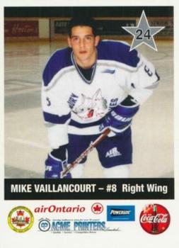 1999-00 Sudbury Wolves (OHL) Police #24 Mike Vaillancourt Front