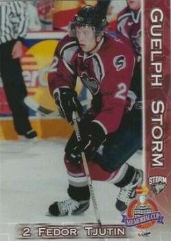2001-02 M&T Printing Guelph Storm (OHL) Memorial Cup #1 Fedor Tyutin Front