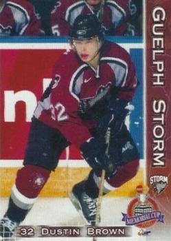 2001-02 M&T Printing Guelph Storm (OHL) Memorial Cup #23 Dustin Brown Front