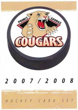 2007-08 Prince George Cougars (WHL) #NNO Header Card Front