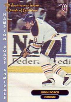 1998-99 Q-Cards Hampton Roads Admirals (ECHL) 10th Anniversary #21 John Parco Front