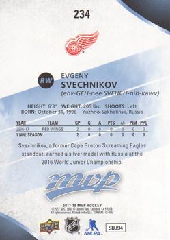 2017-18 Upper Deck MVP #234 Evgeny Svechnikov Back