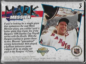 1996 Metallic Impressions Mark Messier #3 Mark Messier Back
