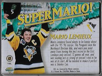 1996 Metallic Impressions Super Mario! #5 Mario Lemieux Back