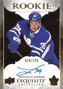 2016-17 Upper Deck Ice - 2016-17 Upper Deck Exquisite Collection Rookie Signatures #ERS-BL Brendan Leipsic Front