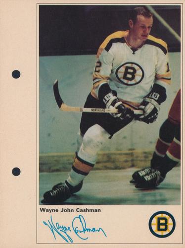1971-72 Toronto Sun NHL Action Players #NNO Wayne John Cashman Front