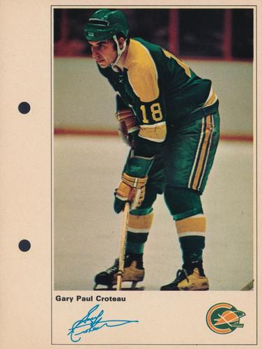 1971-72 Toronto Sun NHL Action Players #NNO Gary Paul Croteau Front