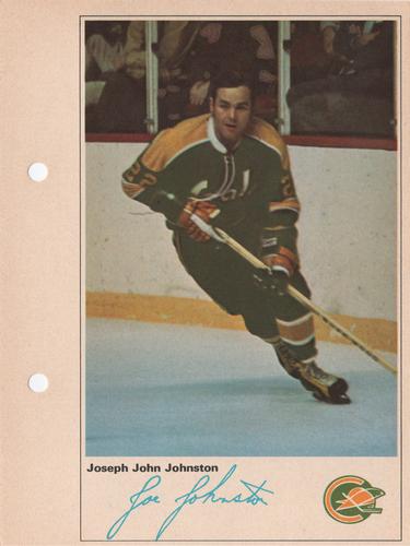 1971-72 Toronto Sun NHL Action Players #NNO Joseph John Johnston Front