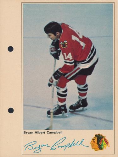 1971-72 Toronto Sun NHL Action Players #NNO Bryan Albert Campbell Front