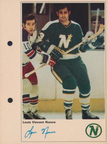 1971-72 Toronto Sun NHL Action Players #NNO Louis Vincent Nanne Front