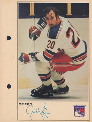 1971-72 Toronto Sun NHL Action Players #NNO Jack Egers Front
