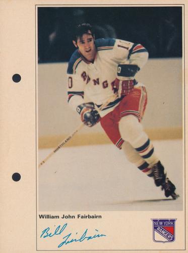 1971-72 Toronto Sun NHL Action Players #NNO William John Fairbairn Front