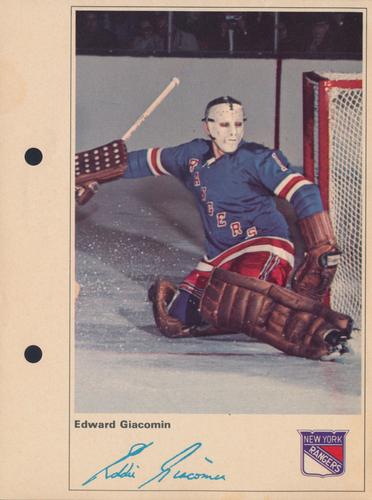 1971-72 Toronto Sun NHL Action Players #NNO Edward Giacomin Front