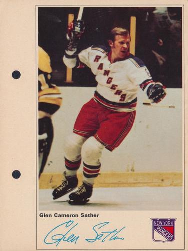 1971-72 Toronto Sun NHL Action Players #NNO Glen Cameron Sather Front