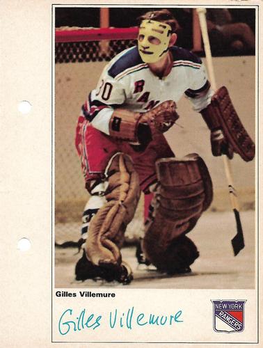 1971-72 Toronto Sun NHL Action Players #NNO Gilles Villemure Front
