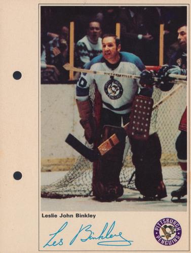 1971-72 Toronto Sun NHL Action Players #NNO Leslie John Binkley Front