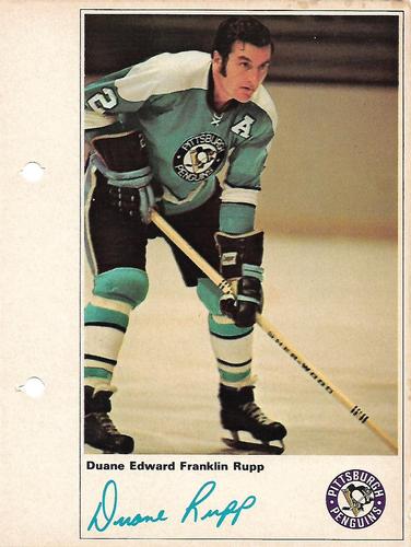 1971-72 Toronto Sun NHL Action Players #NNO Duane Edward Franklin Rupp Front