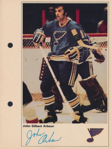 1971-72 Toronto Sun NHL Action Players #NNO John Gilbert Arbour Front