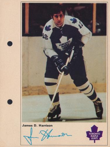 1971-72 Toronto Sun NHL Action Players #NNO Jim Harrison Front