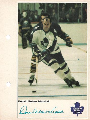 1971-72 Toronto Sun NHL Action Players #NNO Don Marshall Front