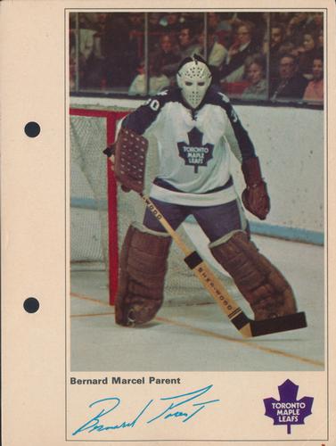 1971-72 Toronto Sun NHL Action Players #NNO Bernie Parent Front