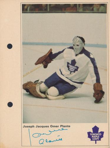 1971-72 Toronto Sun NHL Action Players #NNO Jacques Plante Front