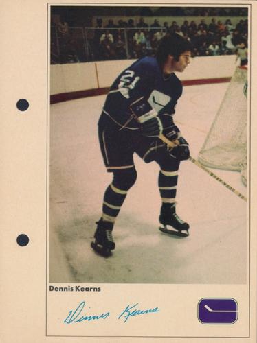 1971-72 Toronto Sun NHL Action Players #NNO Dennis Kearns Front
