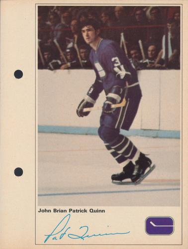 1971-72 Toronto Sun NHL Action Players #NNO Pat Quinn Front