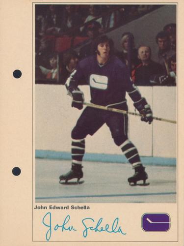 1971-72 Toronto Sun NHL Action Players #NNO John Schella Front