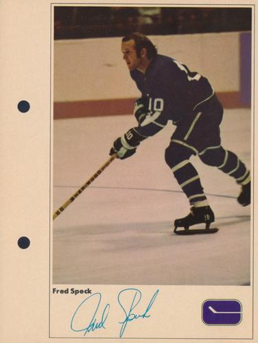 1971-72 Toronto Sun NHL Action Players #NNO Fred Speck Front