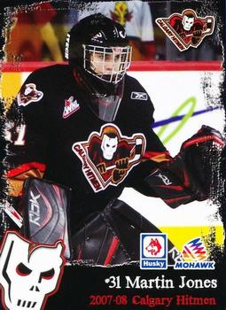2007-08 Husky/Mohawk/Calgary Herald Calgary Hitmen (WHL) #NNO Martin Jones Front