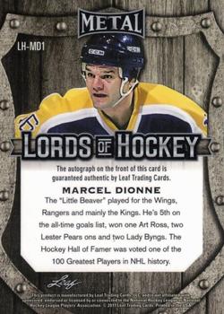 2016-17 Leaf Metal - Lords of Hockey #LH-MD1 Marcel Dionne Back