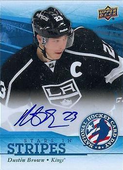 2014 Upper Deck National Hockey Card Day USA - Autographs #NHCD AUTO DB Dustin Brown Front