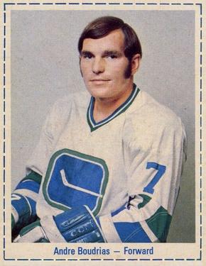 1972-73 Nalley's Potato Chips Vancouver Canucks #NNO Andre Boudrias Front