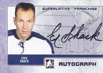 2008-09 In The Game Superlative Franchise - Autographs #A-ES1 Eddie Shack Front