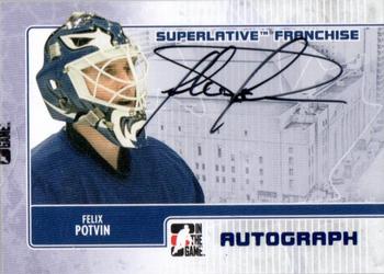 2008-09 In The Game Superlative Franchise - Autographs #A-FP1 Felix Potvin Front