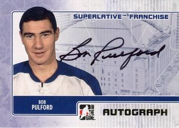 2008-09 In The Game Superlative Franchise - Autographs - Gold #A-BPU Bob Pulford Front