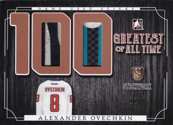 2017 Leaf In The Game Stickwork - 100 Greatest of All-Time Relics #GAT-04 Alexander Ovechkin Front