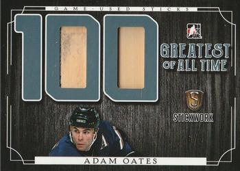 2017 Leaf In The Game Stickwork - 100 Greatest of All-Time Relics - Platinum #GAT-01 Adam Oates Front