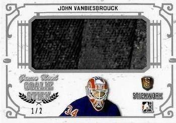 2017 Leaf In The Game Stickwork - Game-Used Goalie Stick Relics - Silver #GGS-07 John Vanbiesbrouck Front