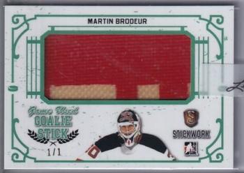 2017 Leaf In The Game Stickwork - Game-Used Goalie Stick Relics - Emerald #GGS-10 Martin Brodeur Front