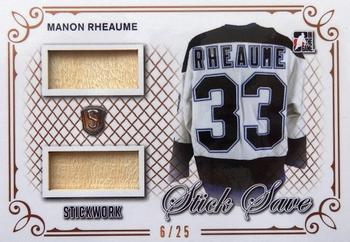 2017 Leaf In The Game Stickwork - Stick Save Relics #SS-07 Manon Rheaume Front