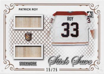 2017 Leaf In The Game Stickwork - Stick Save Relics #SS-10 Patrick Roy Front