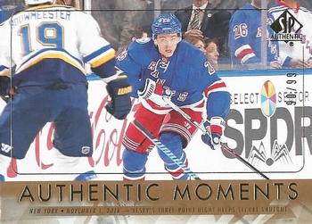 2016-17 SP Authentic - Authentic Moments Gold #112 Jimmy Vesey Front