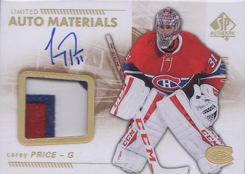 2016-17 SP Authentic - Limited Auto Materials #31 Carey Price Front