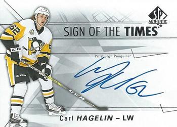2016-17 SP Authentic - Sign of the Times #SOTT-CH Carl Hagelin Front