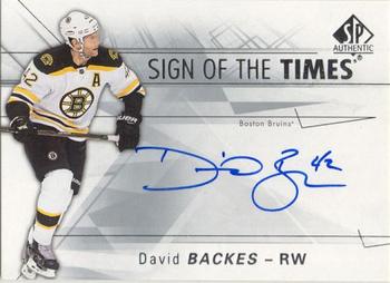 2016-17 SP Authentic - Sign of the Times #SOTT-DB David Backes Front